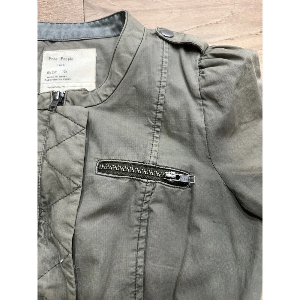 Free People 1970 Regimental Military Jacket‎ - Olive Green Utility - Size 6